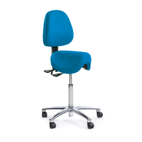 Ergo Saddle Stool with Back Rest By Sit Stand Step